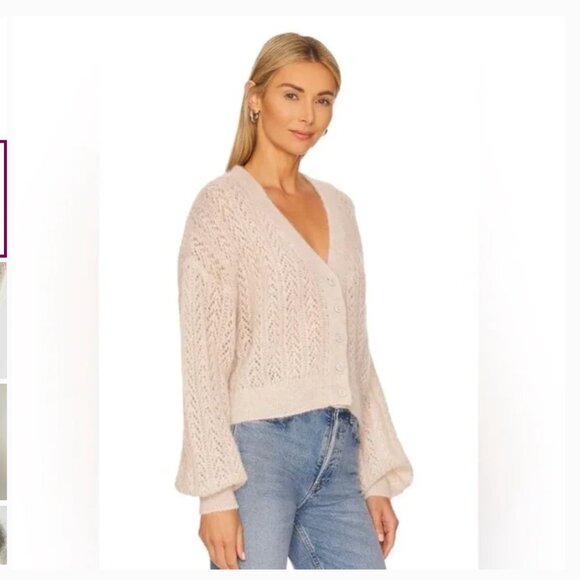 Free People Ameila Cardi in Oatmeal Heather - Size M - Picture 2 of 10